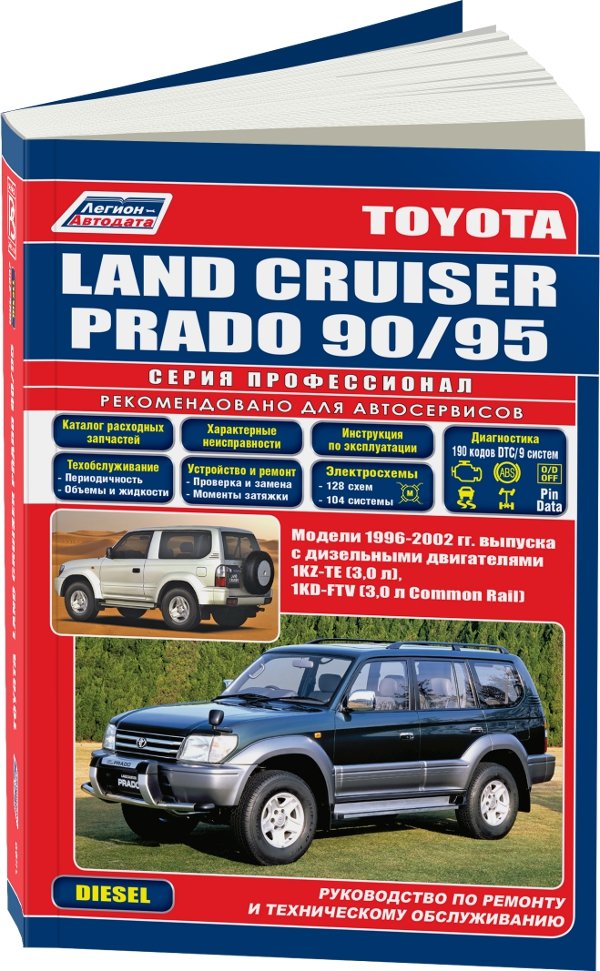 Книга Toyota Land Cruiser Prado 90 / 95 С 1996-2002|Руководство По.